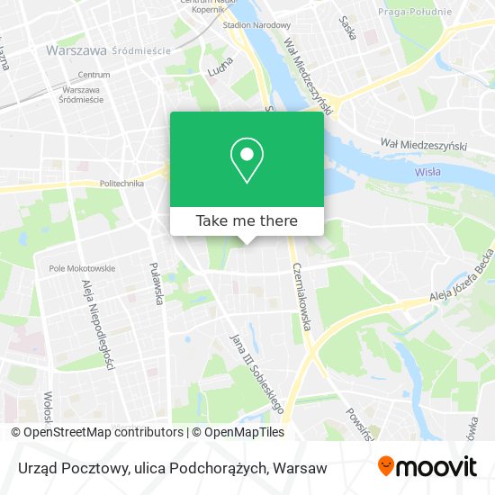 Urząd Pocztowy, ulica Podchorążych map