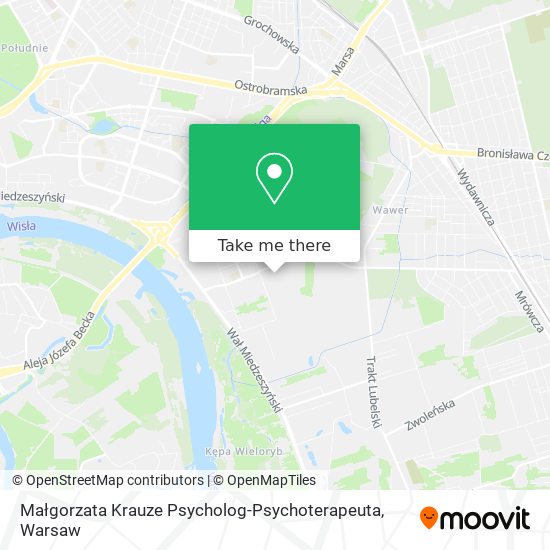 Małgorzata Krauze Psycholog-Psychoterapeuta map