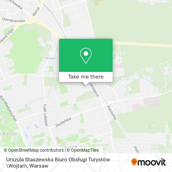 Urszula Staszewska Biuro Obsługi Turystów \Wojtan\ map