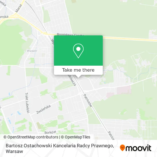 Карта Bartosz Ostachowski Kancelaria Radcy Prawnego