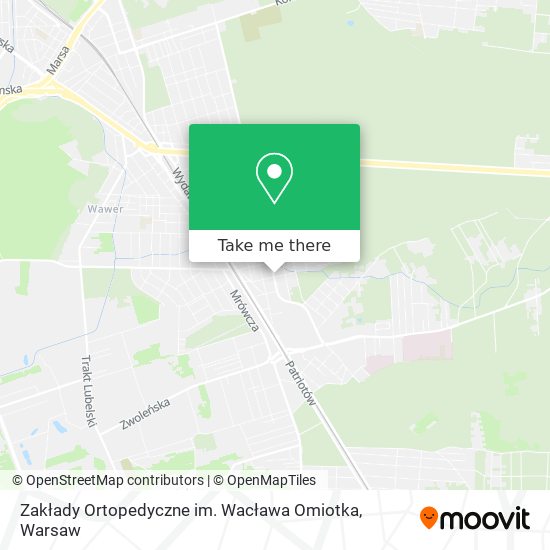 Zakłady Ortopedyczne im. Wacława Omiotka map