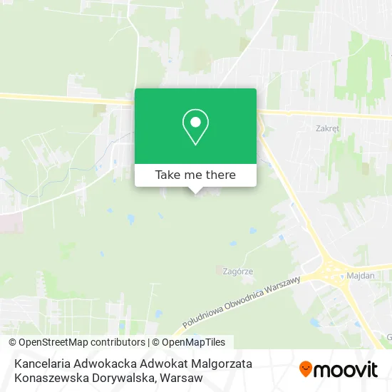 Карта Kancelaria Adwokacka Adwokat Malgorzata Konaszewska Dorywalska