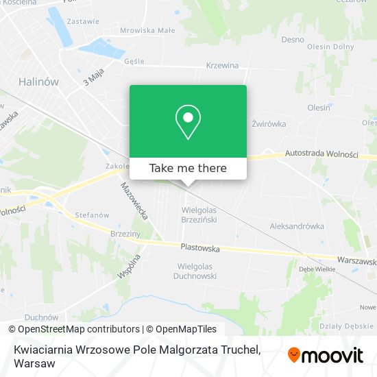 Карта Kwiaciarnia Wrzosowe Pole Malgorzata Truchel