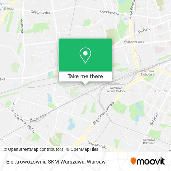 Elektrowozownia SKM Warszawa map