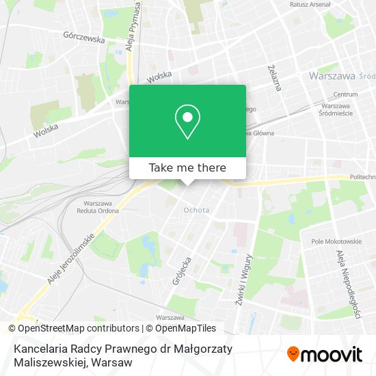 Kancelaria Radcy Prawnego dr Małgorzaty Maliszewskiej map