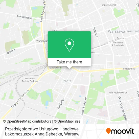 Przedsiębiorstwo Usługowo Handlowe Łakomczuszek Anna Dębecka map
