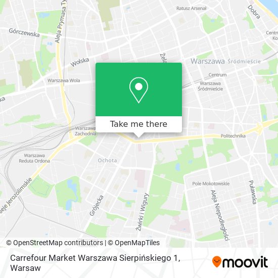 Carrefour Market Warszawa Sierpińskiego 1 map