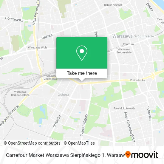 Carrefour Market Warszawa Sierpińskiego 1 map