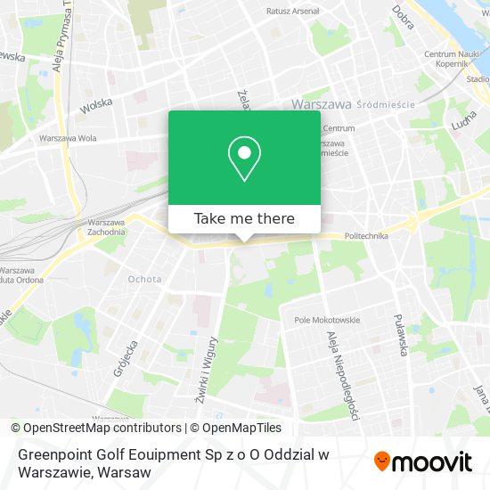 Greenpoint Golf Eouipment Sp z o O Oddzial w Warszawie map