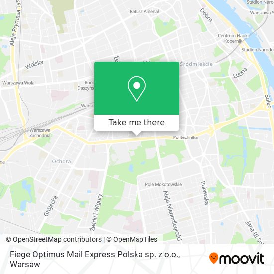 Fiege Optimus Mail Express Polska sp. z o.o. map