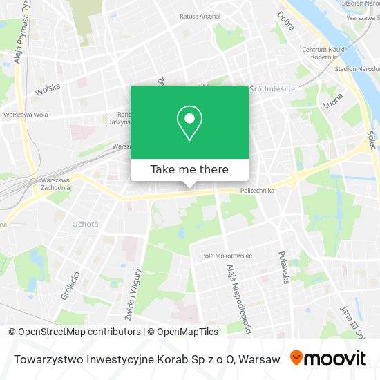 Towarzystwo Inwestycyjne Korab Sp z o O map