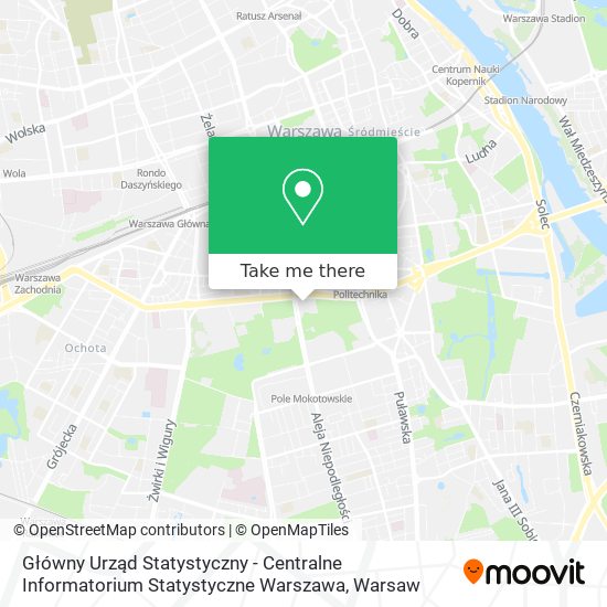 Карта Główny Urząd Statystyczny - Centralne Informatorium Statystyczne Warszawa