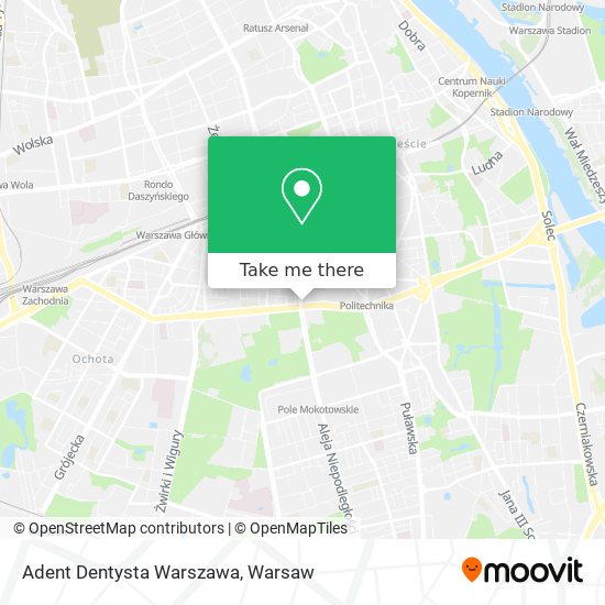 Карта Adent Dentysta Warszawa