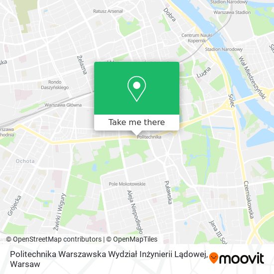 Politechnika Warszawska Wydział Inżynierii Lądowej map