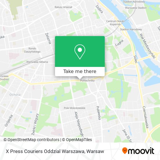 Карта X Press Couriers Oddzial Warszawa