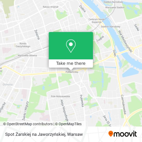 Spot Żarskiej na Jaworzyńskiej map