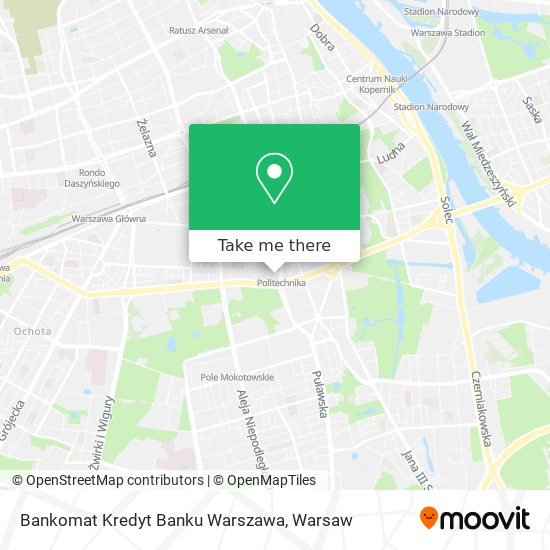 Bankomat Kredyt Banku Warszawa map