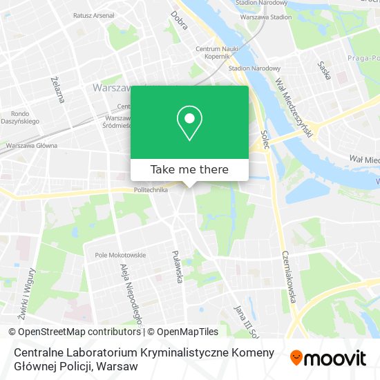 Centralne Laboratorium Kryminalistyczne Komeny Głównej Policji map