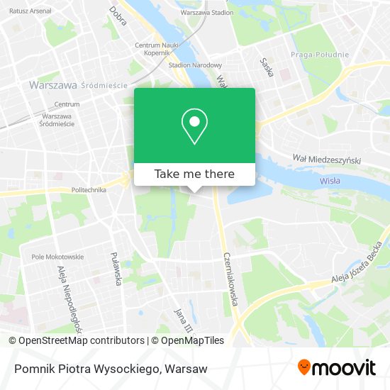 Pomnik Piotra Wysockiego map