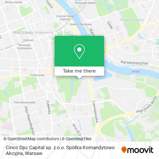 Cinco Dpc Capital sp. z o.o. Spółka Komandytowo Akcyjna map