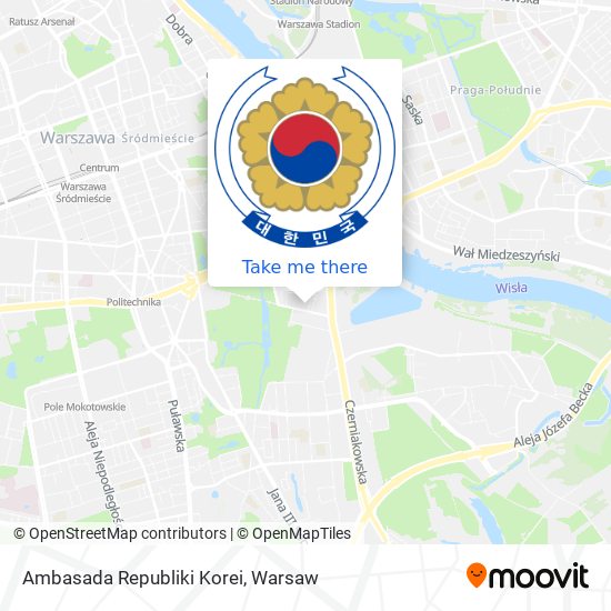 Карта Ambasada Republiki Korei