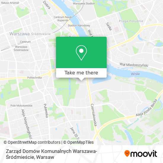 Zarząd Domów Komunalnych Warszawa-Śródmieście map