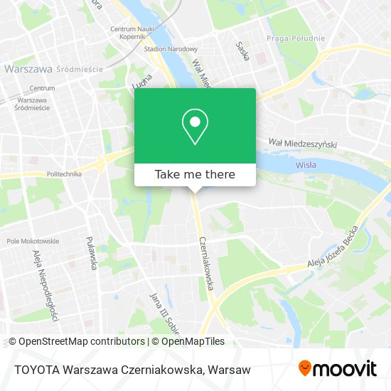 TOYOTA Warszawa Czerniakowska map