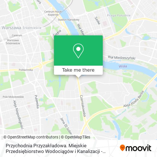 Przychodnia Przyzakładowa. Miejskie Przedsiębiorstwo Wodociągów i Kanalizacji - Rejestracja Warszaw map