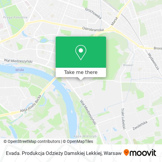 Evada. Produkcja Odzieży Damskiej Lekkiej map