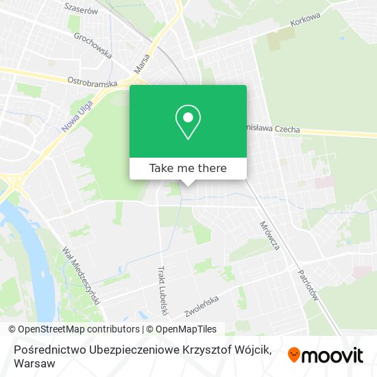 Pośrednictwo Ubezpieczeniowe Krzysztof Wójcik map