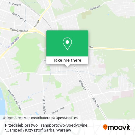 Przedsiębiorstwo Transportowo-Spedycyjne \Carsped\ Krzysztof Sarba map