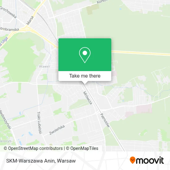 SKM-Warszawa Anin map