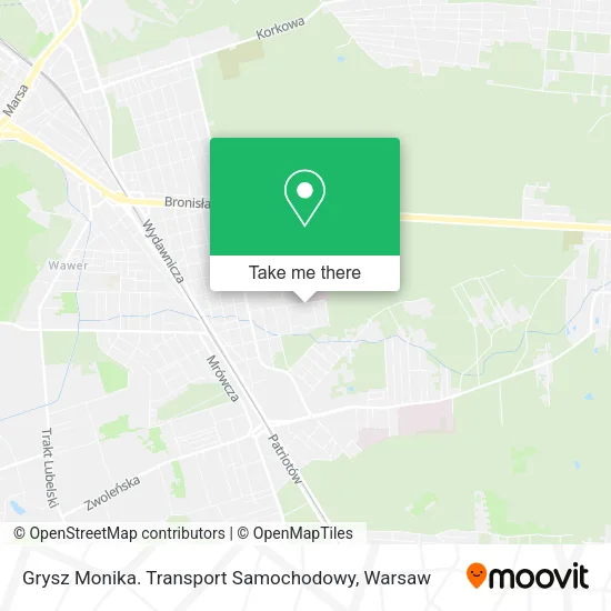 Карта Grysz Monika. Transport Samochodowy