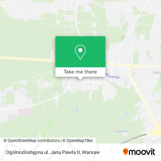 Ogólnodostępna ul. Jana Pawła II map