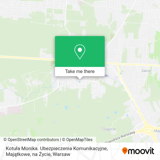 Kotuła Monika. Ubezpieczenia Komunikacyjne, Majątkowe, na Życie map