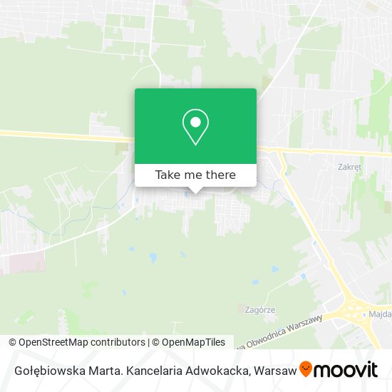 Gołębiowska Marta. Kancelaria Adwokacka map