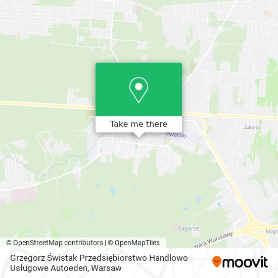 Grzegorz Świstak Przedsiębiorstwo Handlowo Usługowe Autoeden map