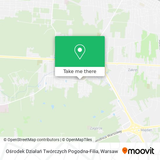 Ośrodek Działań Twórczych Pogodna-Filia map