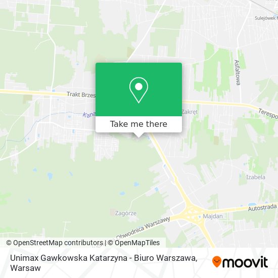 Unimax Gawkowska Katarzyna - Biuro Warszawa map