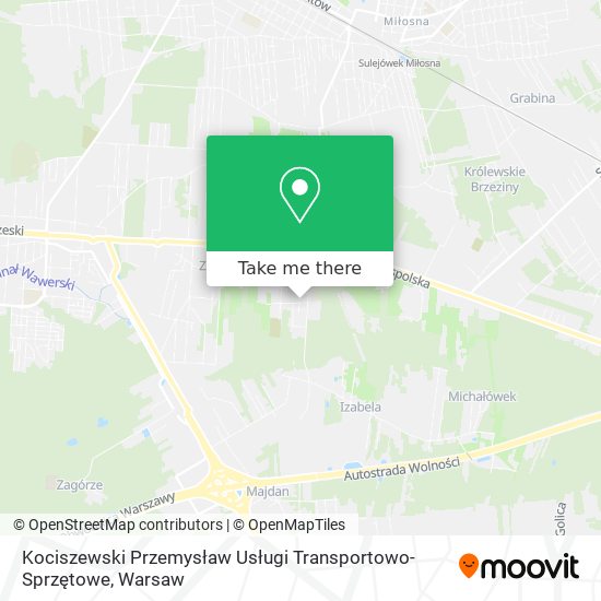 Карта Kociszewski Przemysław Usługi Transportowo-Sprzętowe