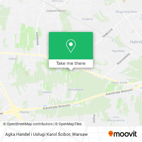 Agka Handel i Usługi Karol Ścibor map