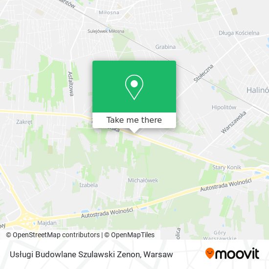 Usługi Budowlane Szulawski Zenon map