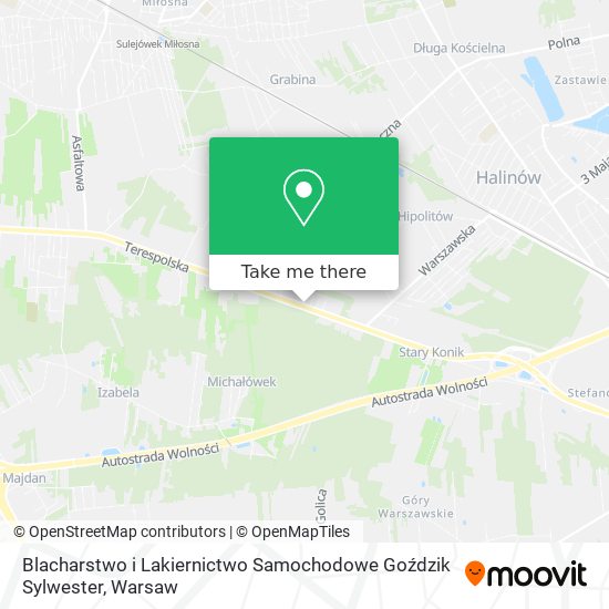 Blacharstwo i Lakiernictwo Samochodowe Goździk Sylwester map