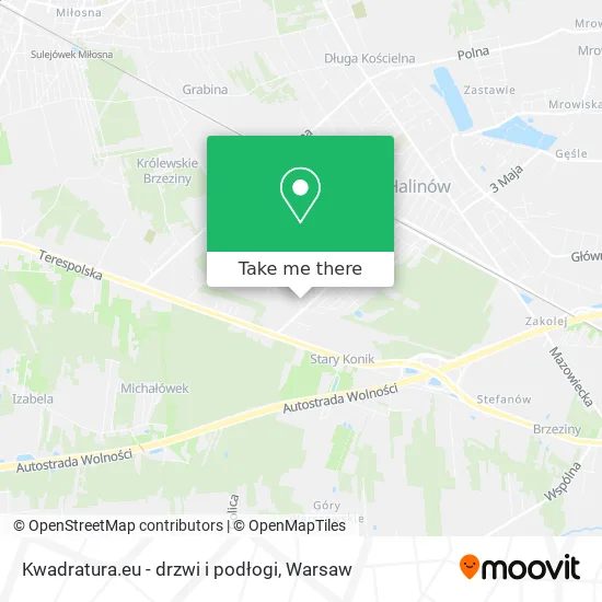 Карта Kwadratura.eu - drzwi i podłogi