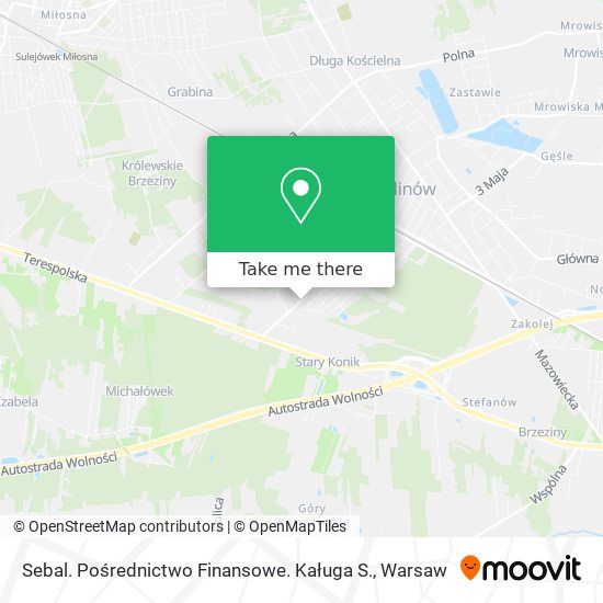 Sebal. Pośrednictwo Finansowe. Kaługa S. map