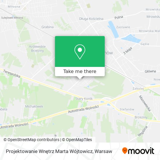 Projektowanie Wnętrz Marta Wójtowicz map