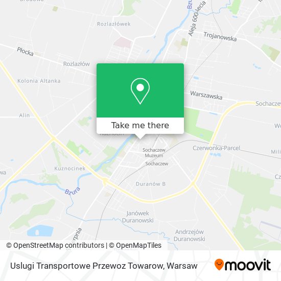 Uslugi Transportowe Przewoz Towarow map