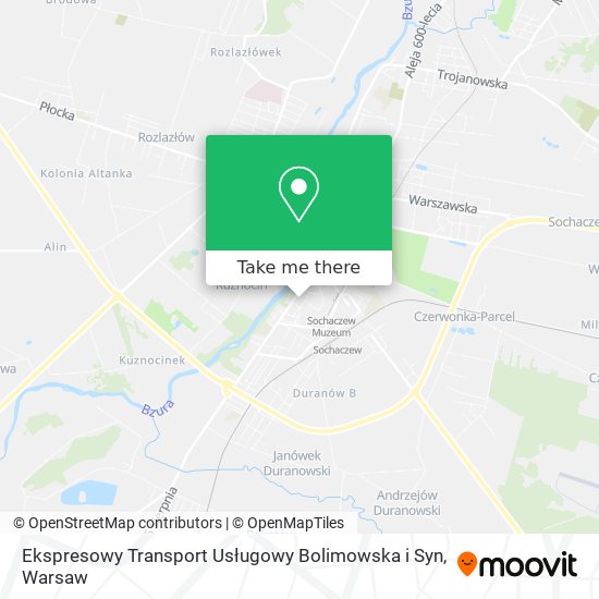 Ekspresowy Transport Usługowy Bolimowska i Syn map