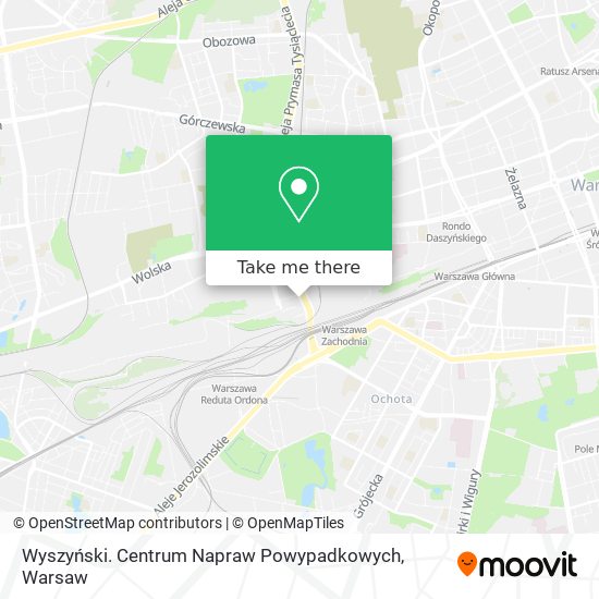 Карта Wyszyński. Centrum Napraw Powypadkowych