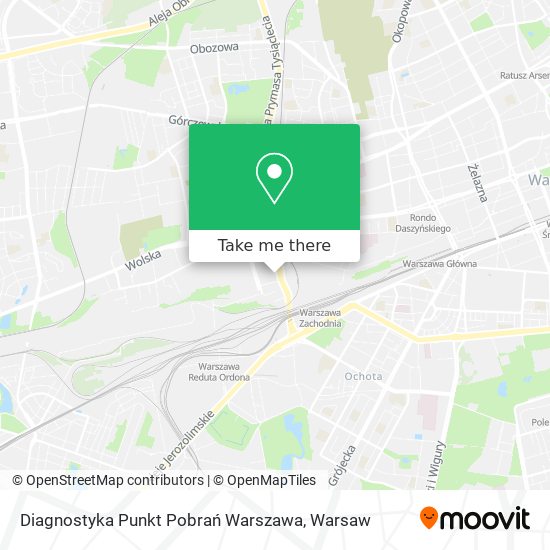 Diagnostyka Punkt Pobrań Warszawa map